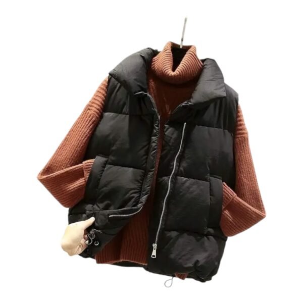 Puffer Vest with Waist Toggles - Image 3