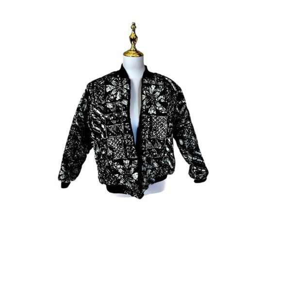 Female Double Lined Ankara Bomber Jacket - Image 10