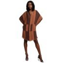 Hand Woven Striped Poncho Dress