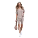 Hi Low Hem Top & Biker Shorts 2pc Set