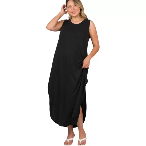 Plus Sleeveless Maxi Dress
