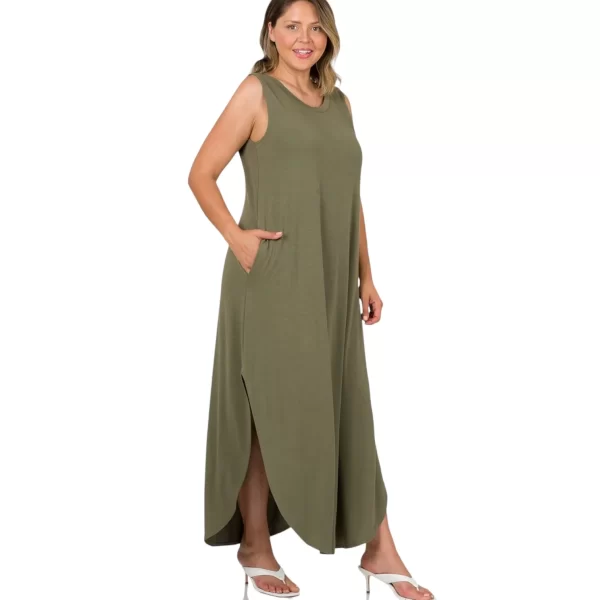 Plus Sleeveless Maxi Dress - Image 2