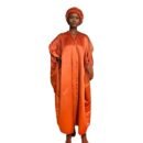 Kayla Collection Tie Neck Kaftan Dress With Headpiece