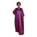 Kayla Collection Tie Neck Kaftan Dress With Headpiece