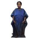 Embroidered Maxi Dress/Boubou With Elastic Band Sleeves And Inner Belt