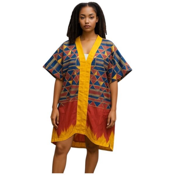 African Print Kaftan Dress For Women- Fits up to Size 18 - Image 5