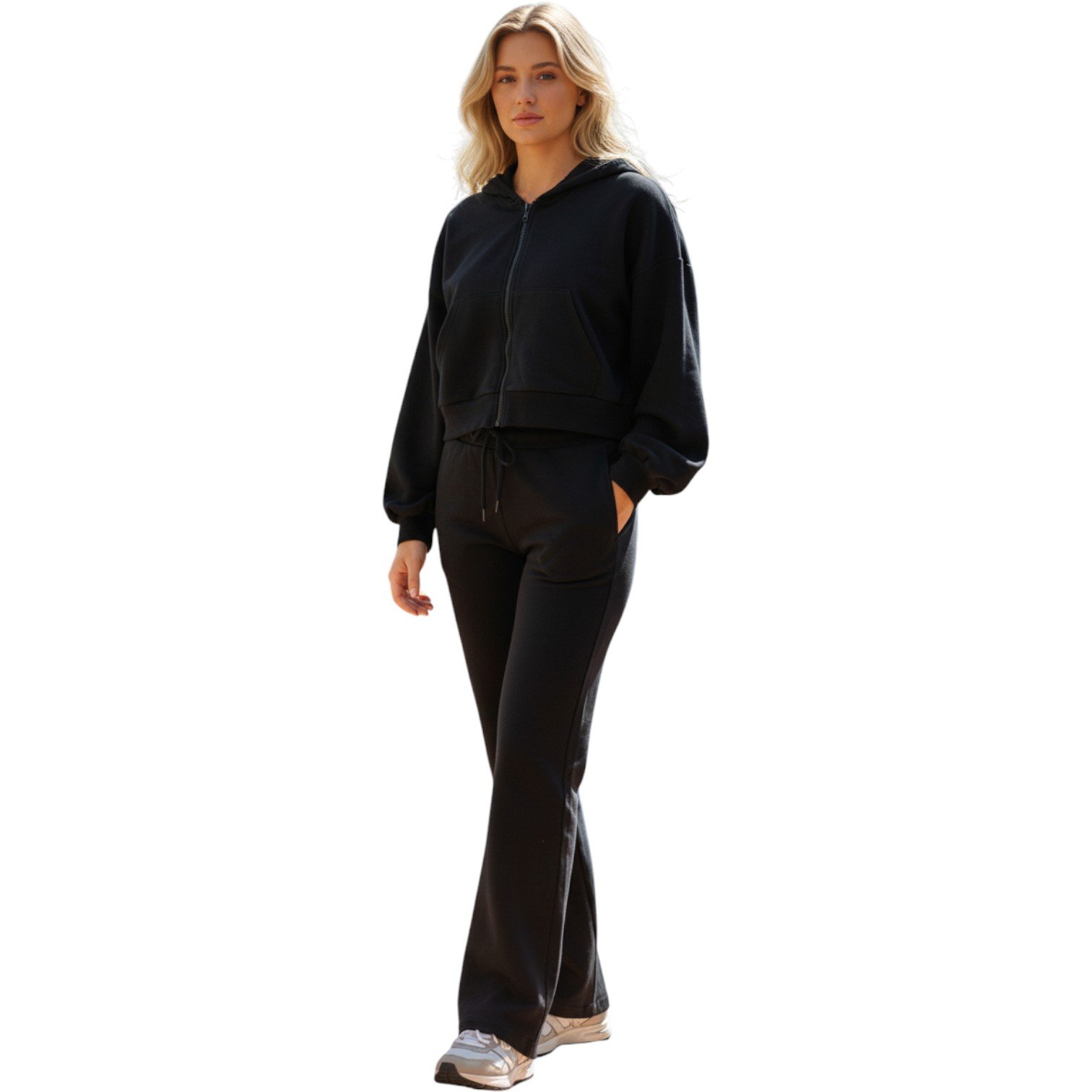 Women’s Premium Zip-Up Hoodie & Jogger Set – Cozy Lounge Tracksuit - Image 2