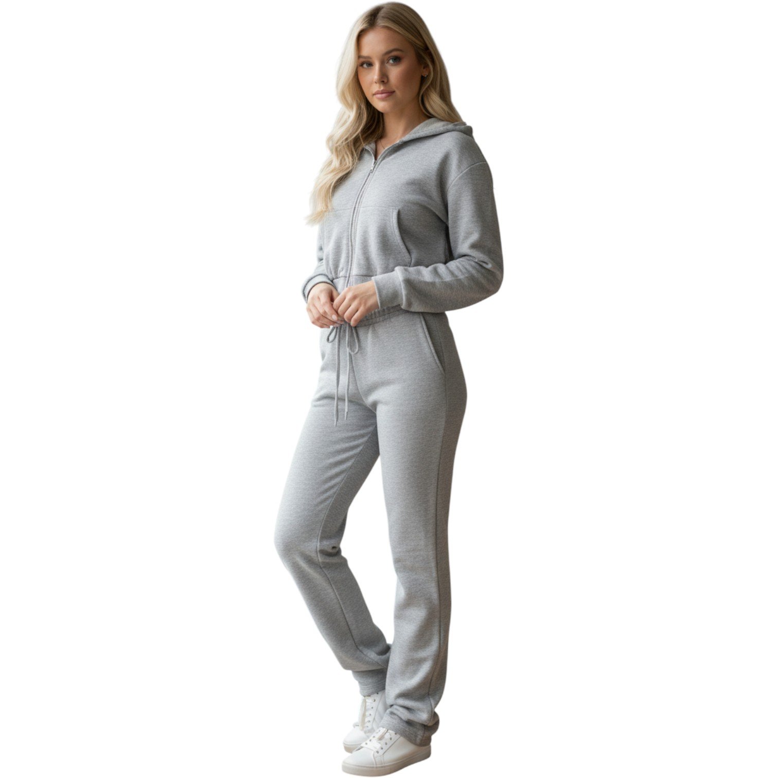 Women’s Premium Zip-Up Hoodie & Jogger Set – Cozy Lounge Tracksuit - Image 3