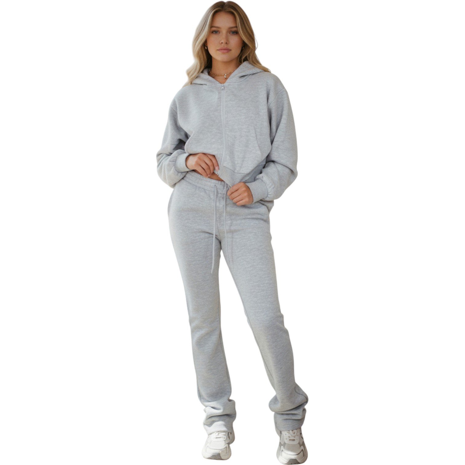 Women’s Premium Zip-Up Hoodie & Jogger Set – Cozy Lounge Tracksuit - Image 9