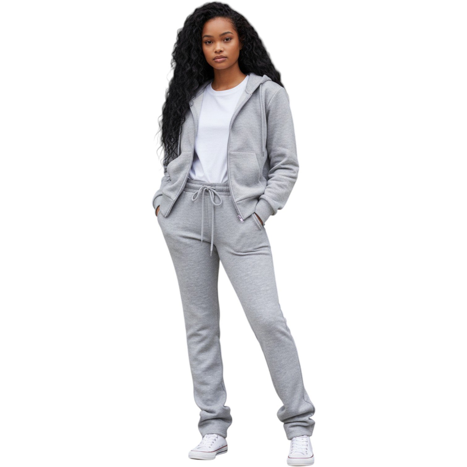 Women’s Premium Zip-Up Hoodie & Jogger Set – Cozy Lounge Tracksuit - Image 10