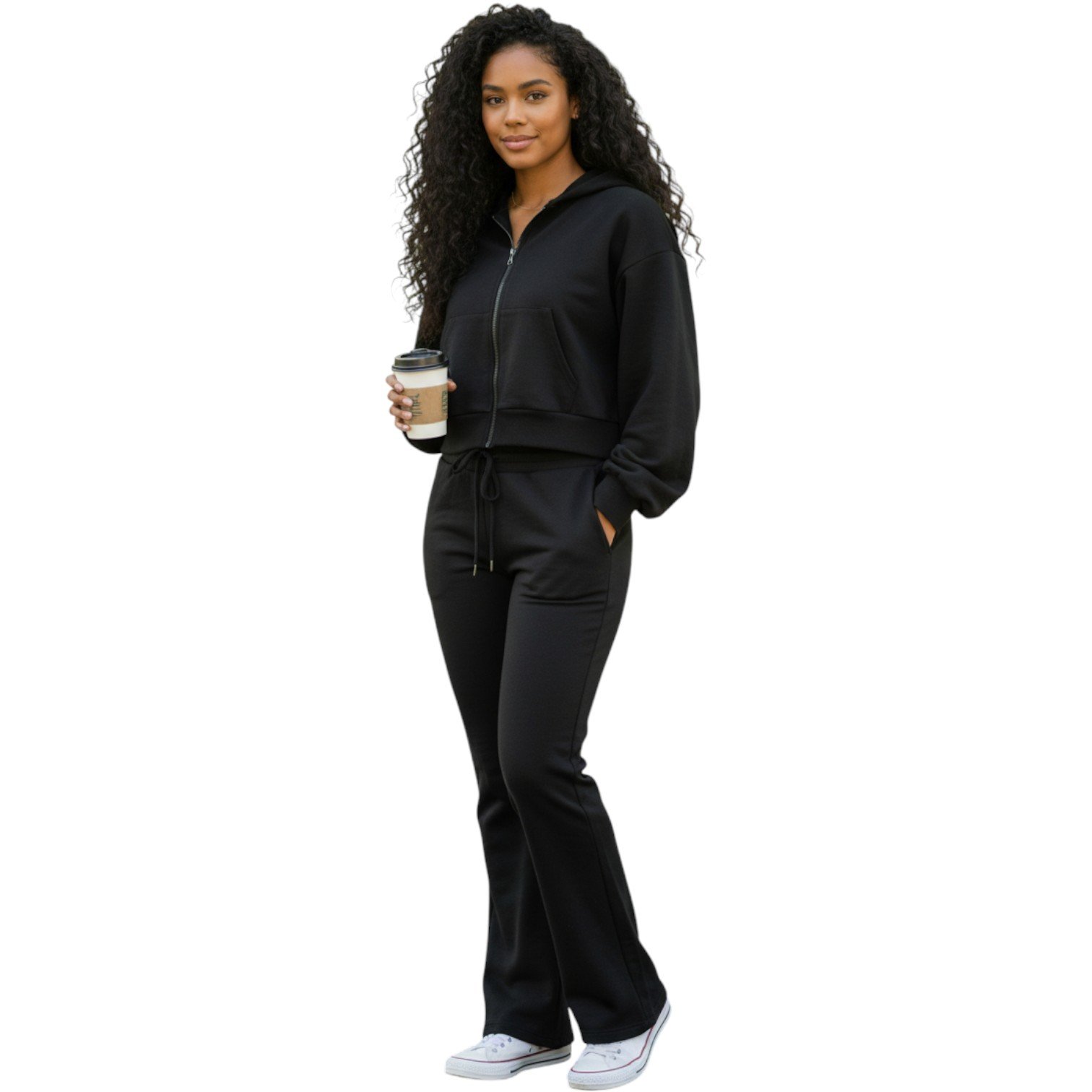 Women’s Premium Zip-Up Hoodie & Jogger Set – Cozy Lounge Tracksuit - Image 12